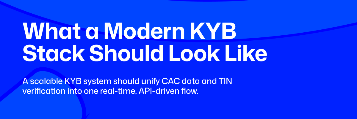 KYB verification inAfrica, KYB verification in Nigeria, B2B verification for fintechs and digital platforms, KYB vs KYC