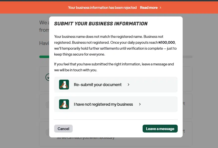 merchant onboarding, KYB verification, B2B erification fr African fintechs