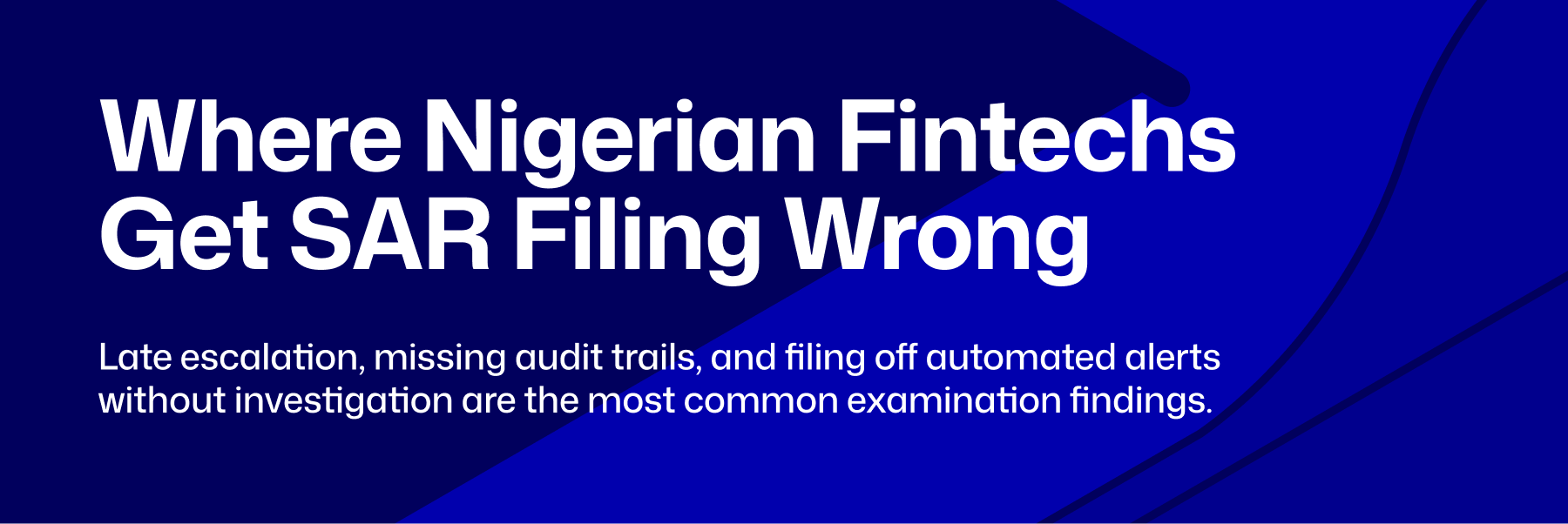 Suspicious activity reporting for fintechs