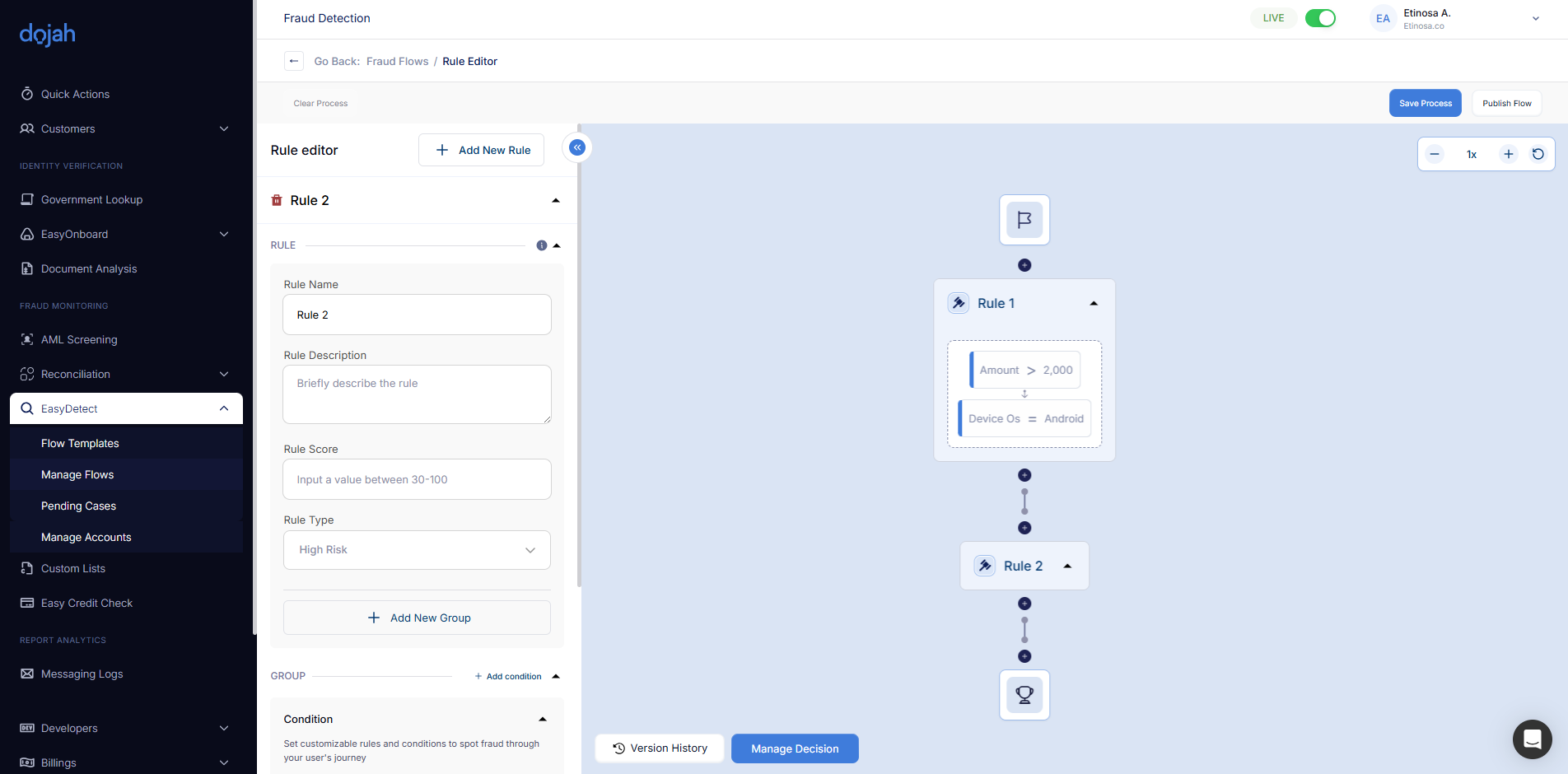 transaction monitoring solution