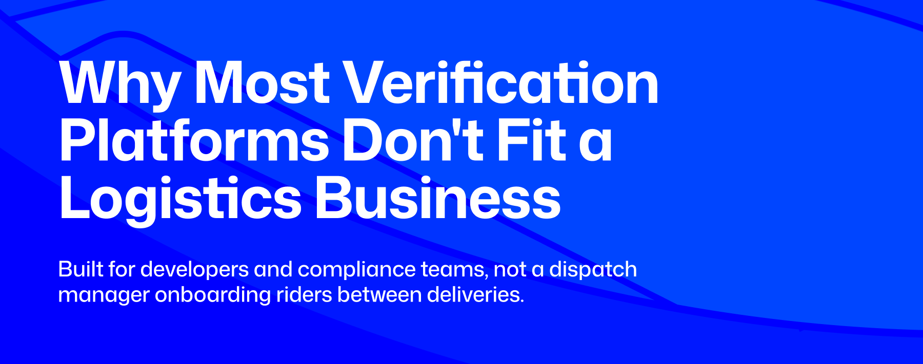 idenitity verification for your logistics business or dispatch rider in africa