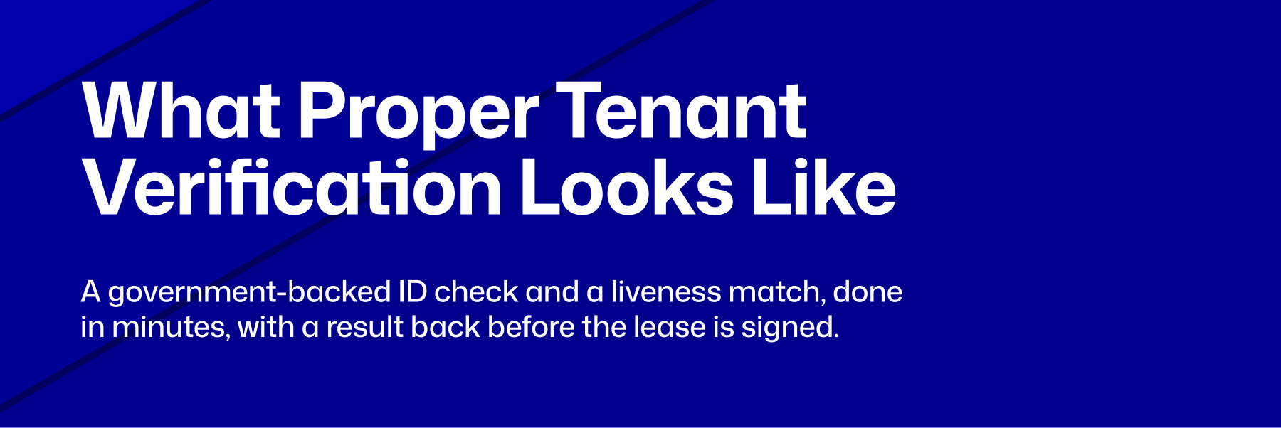 tenant verification, kyc for tenants