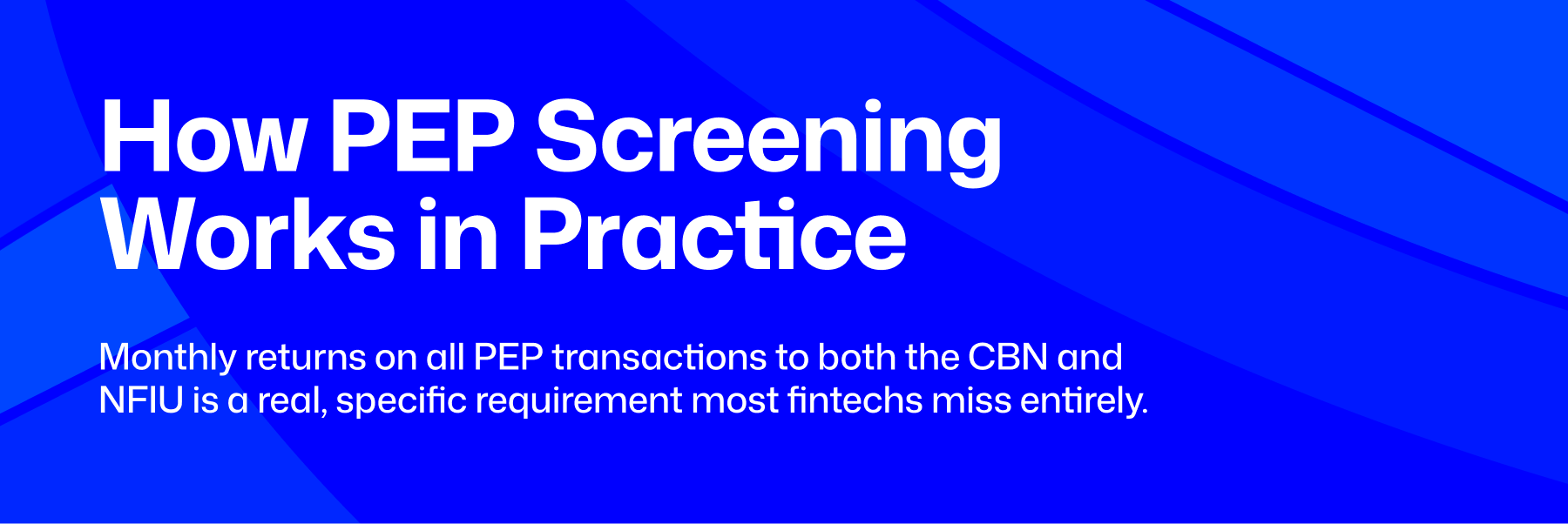PEP screening africa fintechs