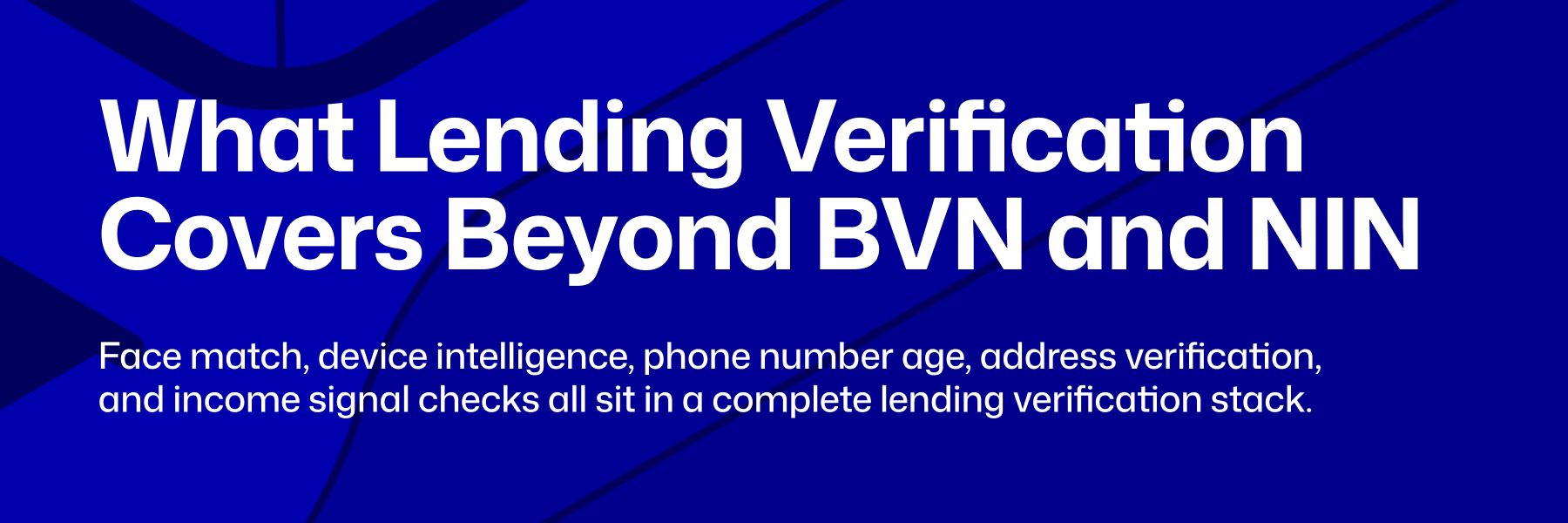 identity verificaton for lending platforms