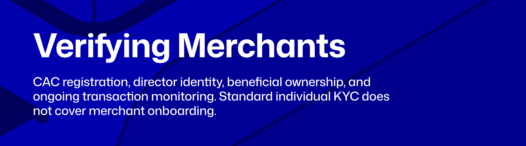 identity verification for payment providers