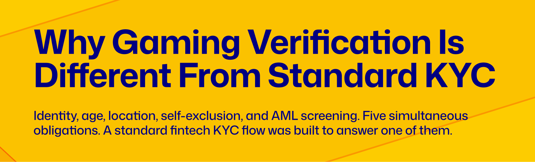 Identity verification for gaming platforms
